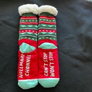 2020 Hallmark Channel Christmas Stockings Socks Can’t Stop Won’t Stop nwot